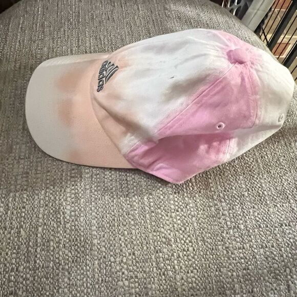 Ladies Adidas pink and orange tie dye ball cap - Picture 5 of 6